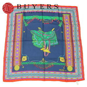 Celine Blue Silk Navy Green Scarf Multicolor Accessory Celine Blue Silk Navy Green Scarf Multicolor Accessory